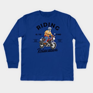 Ride Mini Bike Kids Long Sleeve T-Shirt